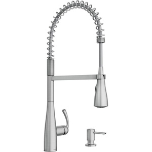 image:imageMoen Essie PreRinse Pulldown Kitchen Faucet wSoap 87814SRSSpot Resist Stainless