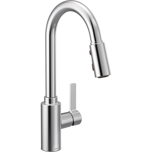 image:imageMoen Genta LX OneHandle Modern Kitchen Faucet with Pull Down Sprayer High Arc Reflex Docking Head and Power Boost for a Faster Clean Chrome 7882Chrome