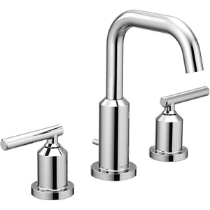image:imageMoen Gibson Brushed Nickel TwoHandle Adjustable Widespread High Arc Modern Bathroom Sink Faucet Valve Required T6142BNChrome