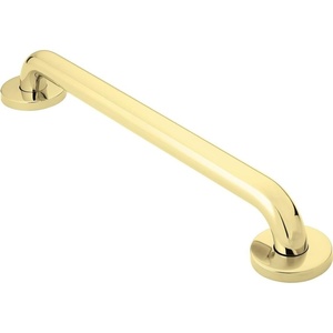 image:imageMoen Glacier White Bathroom Safety 18Inch Shower Grab Bar with Concealed Screws for Handicapped or Elderly R8718WPolished Brass