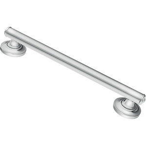 image:imageMoen Home Care Bathroom Safety 16 Inch Designer Stainless Steel Handicap Grab Bar for Bathtub and Shower Elderly Assistance Product with Comfort Grip Brushed Nickel R8716D1GBNChrome