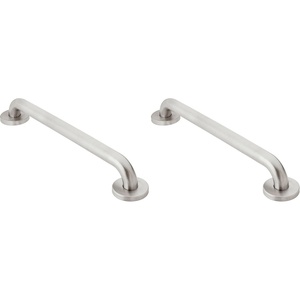 image:imageMoen Home Care Bathroom Safety 24 Inch Stainless Steel Handicap Grab Bar for Bathtub and Shower Slip Resistant Peened Texture Elderly Assistance Product Polished Brass R8724PInoxidable