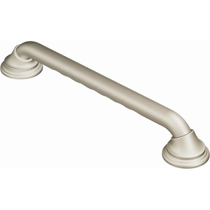 image:imageMoen LR8716D3GBN Bathroom Safety 16Inch Designer Bathroom Grab Bar with Curled Grip Brushed NickelBrushed Nickel