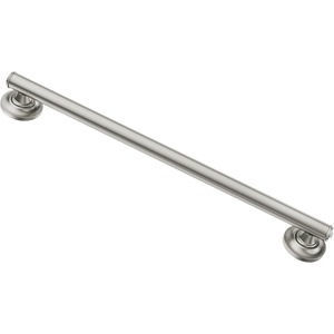 image:imageMoen LR8724D1GBN Home Care Safety 24Inch Designer Bathroom Grab Bar with Curled Grip 24 Inch Brushed NickelBrushed Nickel