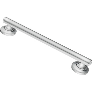 image:imageMoen LR8724D1GBN Home Care Safety 24Inch Designer Bathroom Grab Bar with Curled Grip 24 Inch Brushed NickelChrome