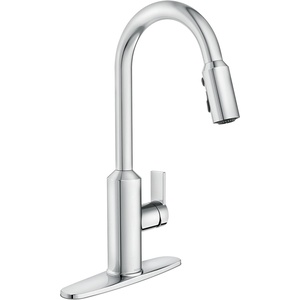 image:imageMoen Meena One Handle Kitchen Faucet with Pull Down Sprayer High Arc Kitchen Sink Faucet Featuring Reflex System and Duralock Quick Connect Spot Resist Stainless 87270SRSChrome