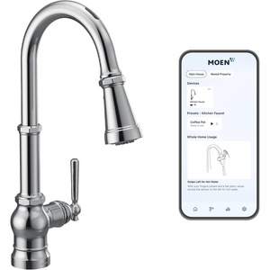 image:imageMoen Paterson Spot Resist Stainless Water Filtration OneHandle High Arc Pulldown Kitchen Faucet Water Filter for Sink Faucet Sold Separately FS72003SRSChrome
