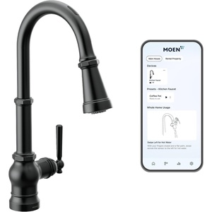 image:imageMoen Paterson Spot Resist Stainless Water Filtration OneHandle High Arc Pulldown Kitchen Faucet Water Filter for Sink Faucet Sold Separately FS72003SRSMatte Black
