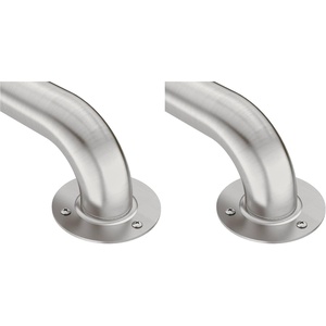 image:imageMoen R7424 Bathroom Safety 24Inch Stainless Steel Bathroom Grab Bar with Exposed Screws Stainless18 Inch Pack of 2