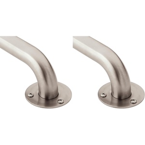 image:imageMoen R7424 Bathroom Safety 24Inch Stainless Steel Bathroom Grab Bar with Exposed Screws Stainless24 Inch Pack of 2
