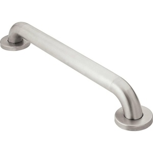 image:imageMoen R8912P Bathroom Safety 12Inch Stainless Steel Bathroom Grab Bar with Concealed Screws Stainless12 Inch