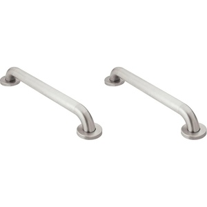 image:imageMoen R8912P Bathroom Safety 12Inch Stainless Steel Bathroom Grab Bar with Concealed Screws Stainless12 Inch Pack of 2