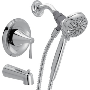 image:imageMoen Ronan Bronzed Gold SingleHandle Modern Tub and Shower Faucet with Handheld Rain Shower Spray Head Shower Handle Tub Spout and Valve 82021BZGChrome