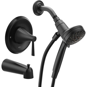 image:imageMoen Ronan Bronzed Gold SingleHandle Modern Tub and Shower Faucet with Handheld Rain Shower Spray Head Shower Handle Tub Spout and Valve 82021BZGMatte Black