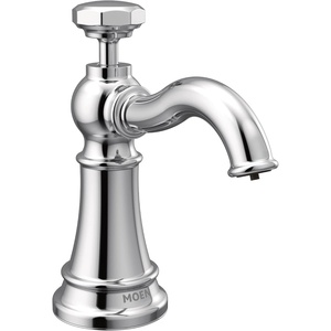 image:imageMoen S3955C Paterson Deck Mounted Kitchen Soap Dispenser with Above the Sink Refillable Bottle ChromeChrome