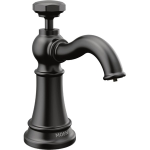 image:imageMoen S3955C Paterson Deck Mounted Kitchen Soap Dispenser with Above the Sink Refillable Bottle ChromeMatte Black