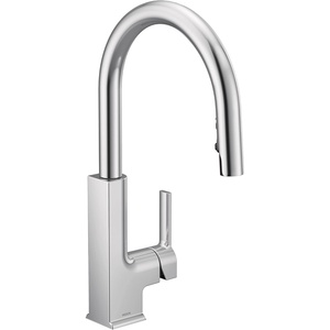 image:imageMoen S72308 STO OneHandle High Arc Pulldown Kitchen Faucet with Power Clean ChromeChrome