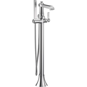 image:imageMoen S931 Flara OneHandle Freestanding Floor Mount Tub Filler with Handshower ChromeChrome