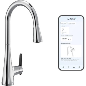 image:imageMoen Sinema Matte Black 3in1 Water Filtration OneHandle Pulldown Kitchen Faucet FS7235BL with Moen F9800 Advanced Carbon Water Filtration SystemChrome