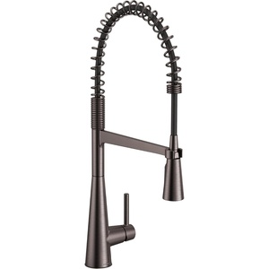 image:imageMoen Sleek Chrome OneHandle Touchless High Arc Pulldown Kitchen Faucet Modern Spring Kitchen Sink Faucet with Pulldown Sprayer Head and Wave Motion Sensor 5925EWCBlack Stainless
