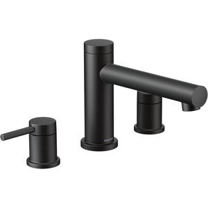 image:imageMoen T393BG Align 2Handle Deck Mount Modern Roman Tub Faucet Trim Kit Valve Required Brushed GoldMatte Black