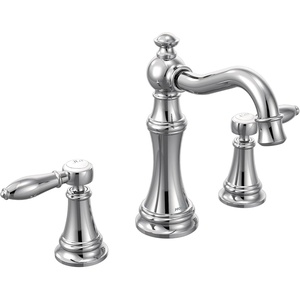 image:imageMoen TS42108BL Weymouth TwoHandle Lever Handle Bathroom Faucet Trim Kit Valve Required Matte BlackChrome