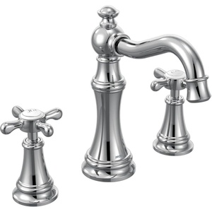 image:imageMoen TS42114NL Weymouth TwoHandle Widespread Cross Handle Bathroom Faucet Trim Kit Valve Required Polished NickelPolished Nickel