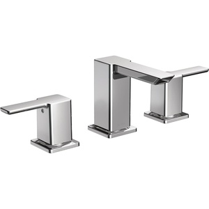 image:imageMoen TS6720BN 90 Degree TwoHandle 8 in Widespread Bathroom Faucet Trim Kit Valve Required Brushed NickelChrome