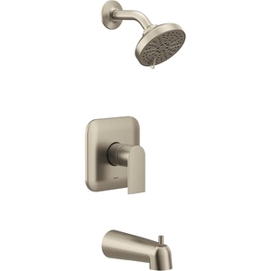 image:imageMoen UT2473EPBN Genta LX MCORE 2Series 1Handle Tub and Shower Trim Kit Valve Required Brushed NickelBrushed Nickel