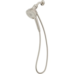 image:imageMoen Verso EcoPerformance Handshower Detachable Round Shower Head with Magnetix Docking System 60 Hose Matte Black 220H2EPBLSpot Resist Brushed Nickel
