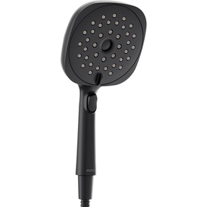 image:imageMoen Verso EcoPerformance Infiniti Dial Square Handheld Shower 5Inch Diameter Spray Head Chrome 220H5EPMatte Black
