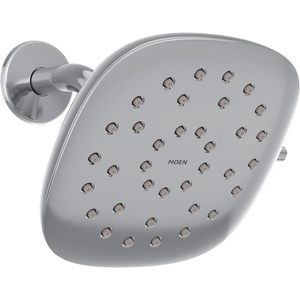 image:imageMoen Verso EcoPerformance Infiniti Dial Square Rain Shower Head 6Inch Diameter Spray Head Matte Black 220R4EPBLChrome