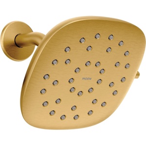 image:imageMoen Verso Infiniti Dial Square Rain Shower Head 7Inch Diameter Spray Head Matte Black 220R5BLBrushed Gold