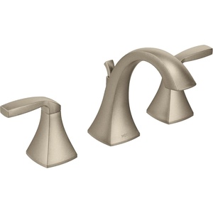 image:imageMoen Voss Brushed Nickel Contemporary TwoHandle Widespread Bathroom Sink Faucet Trim Kit for Adjustable 3Hole Installations Valve Required T6905BNBrushed Nickel