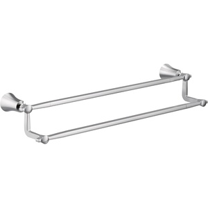 image:imageMoen YB0322CH Flara 24Inch Double Towel Bar ChromeChrome