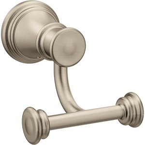 image:imageMoen YB6403ORB Belfield Double Robe Hook Oil Rubbed BronzeBrushed Nickel