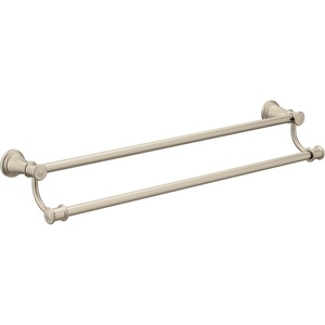image:imageMoen YB6422ORB Belfield 24 inch Bathroom Double Towel Bar Oil Rubbed BronzeBrushed Nickel