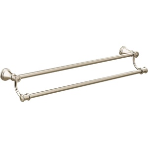 image:imageMoen YB6422ORB Belfield 24 inch Bathroom Double Towel Bar Oil Rubbed BronzePolished Nickel