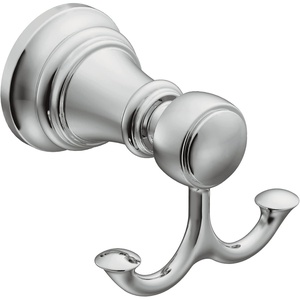image:imageMoen YB8403BG Weymouth Double Robe Hook Brushed GoldChrome