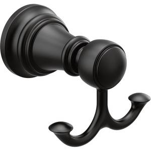 image:imageMoen YB8403BG Weymouth Double Robe Hook Brushed GoldMatte Black