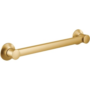image:imageMoen YG0312NL Bathroom Safety 12Inch Stainless Steel Bathroom Grab Bar Polished NickelBrushed Gold