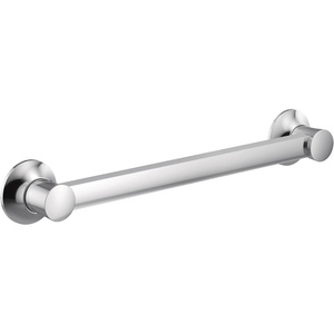 image:imageMoen YG0312NL Bathroom Safety 12Inch Stainless Steel Bathroom Grab Bar Polished NickelChrome