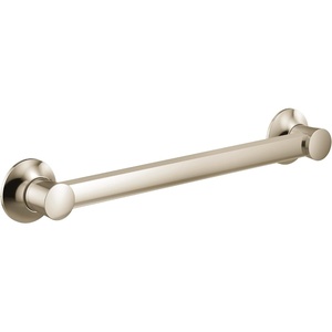image:imageMoen YG0312NL Bathroom Safety 12Inch Stainless Steel Bathroom Grab Bar Polished NickelPolished Nickel