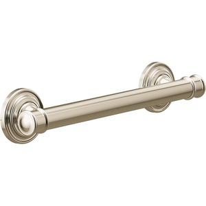 image:imageMoen YG6412BL Bathroom Safety 12Inch Stainless Steel Traditional Bathroom Grab BarPolished Nickel