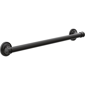 image:imageMoen YG6424NL Bathroom Safety 24Inch Stainless Steel Traditional Bathroom Grab Bar Polished NickelMatte Black
