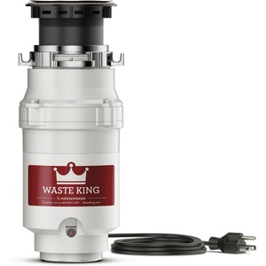 image:imageWaste King Garbage Disposal for Kitchen Sink with Power Cord Compact Food Waste Disposer L11113 HP  Continuous Feed