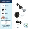 image:imageMoen Align Brushed Gold EcoPerformance Pressure Balancing Modern Tub and Shower Trim Kit with Showerhead Lever Handle and Tub Spout Valve Required T2193EPBGMatte Black