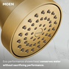 image:imageMoen Align Brushed Gold EcoPerformance Pressure Balancing Modern Tub and Shower Trim Kit with Showerhead Lever Handle and Tub Spout Valve Required T2193EPBGBrushed Gold
