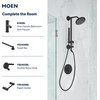 image:imageMoen Align Brushed Gold EcoPerformance Pressure Balancing Modern Tub and Shower Trim Kit with Showerhead Lever Handle and Tub Spout Valve Required T2193EPBGMatte Black