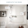 image:imageMoen Align Brushed Nickel PosiTemp Pressure Balancing Modern Tub and Shower Trim Kit without Showerhead Valve Required T2193NHBNChrome